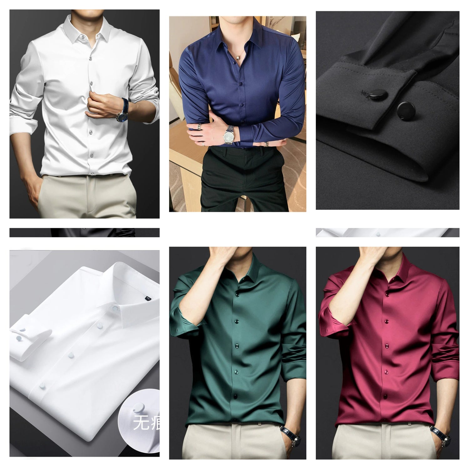 Slimfit plain shirts