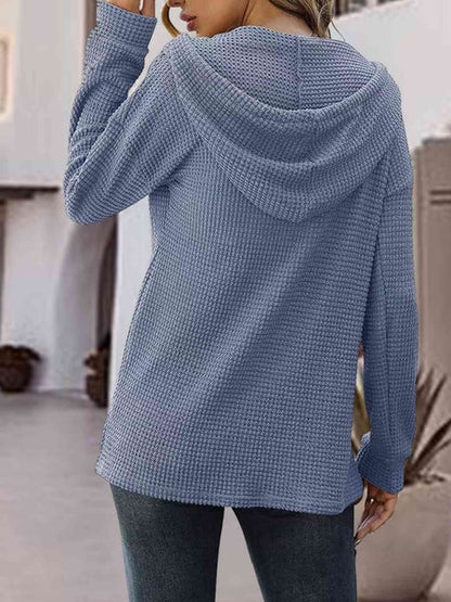 Knitted Hoodies for girls-Blue