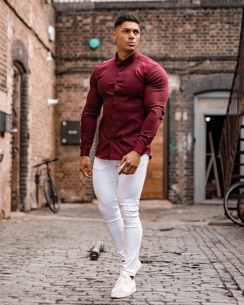 Premium Maroon Red Plain Shirt