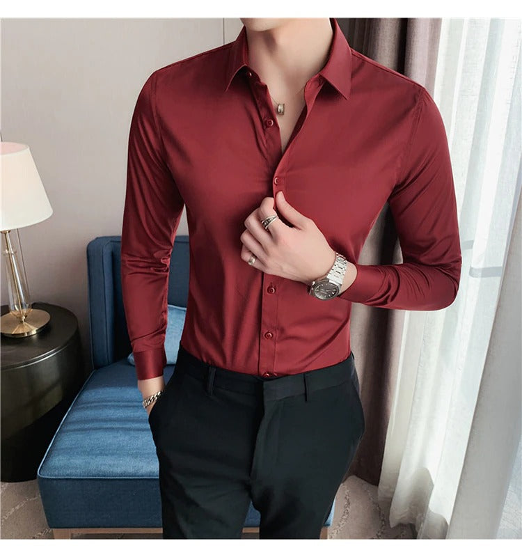 Premium Maroon Red Plain Shirt