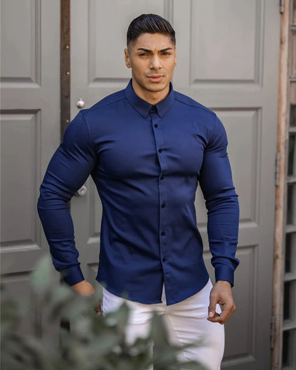 The Luxurious Navy Blue Shirt