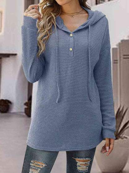 Knitted Hoodies for girls-Blue