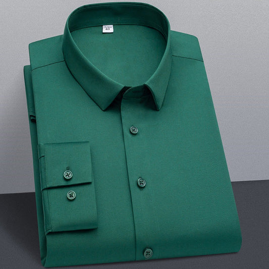 Plain Cotton Solid Shirt Bottle Green