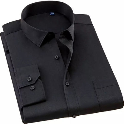 New Cotton Blend Solid Shirts (Black)