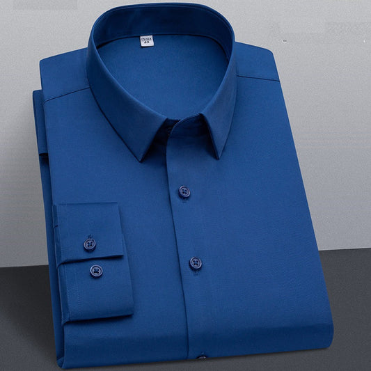 Royal Blue Plain Cotton Solid Shirt