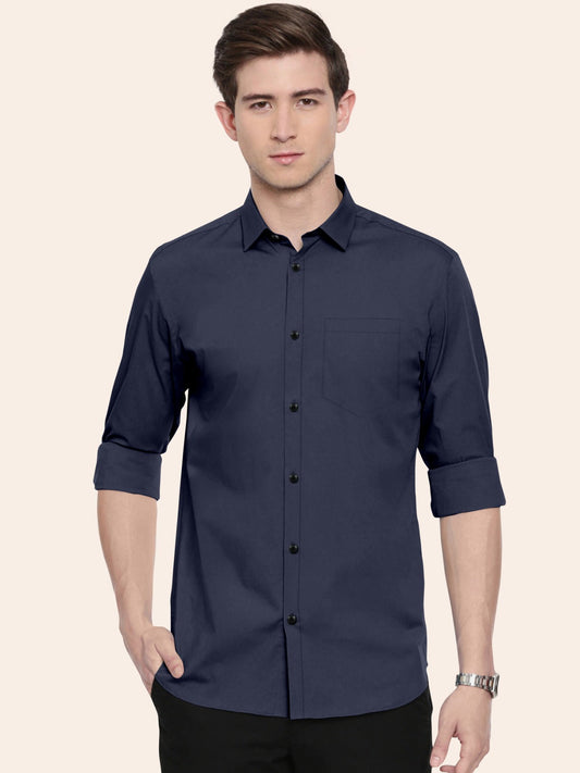 Navy Blue Plain Shirt