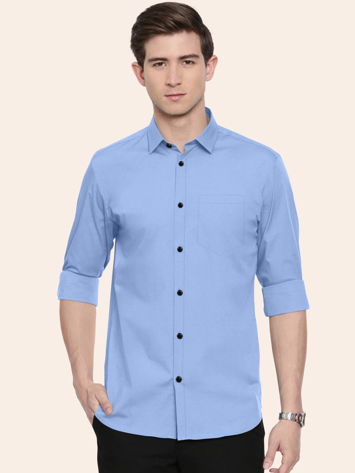 Sky Blue Plain Shirt